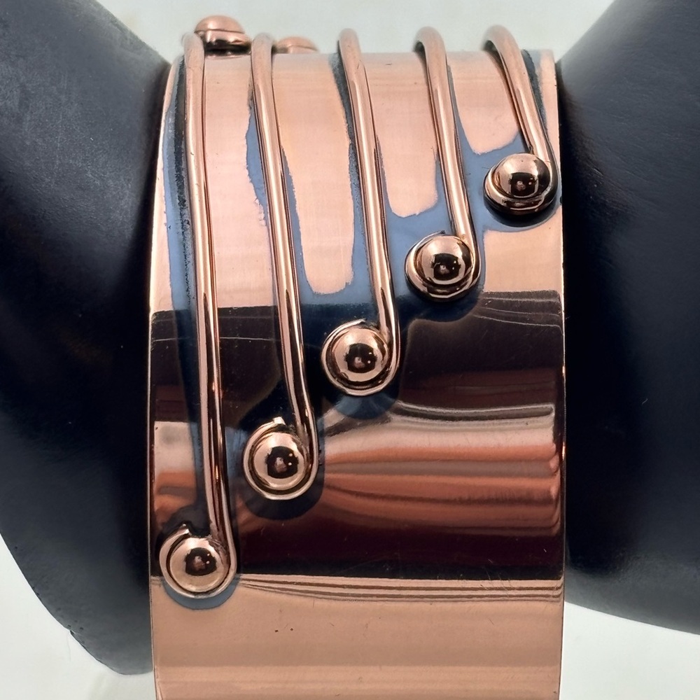 Vintage RENOIR "Streamline" Copper Cuff Bracelet - Signed